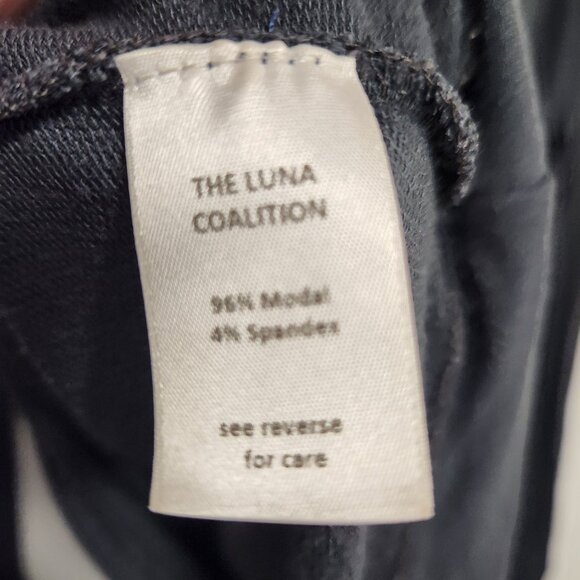 The Luna Coalition Soft Modal Yoga Athleisure Charcoal Gray Shirt Large - Picture 4 of 5